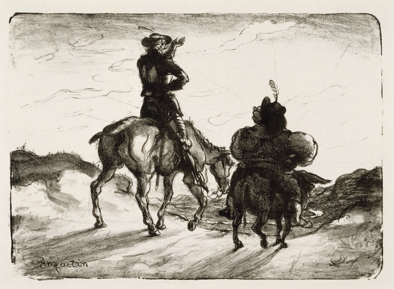 Don Chisciotte e Sancho Panza da Louis Anquetin