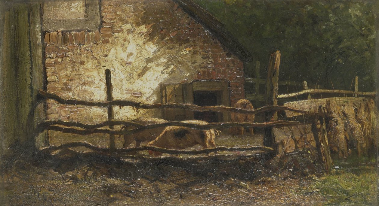 Maiali in un porcile da Louis Apol