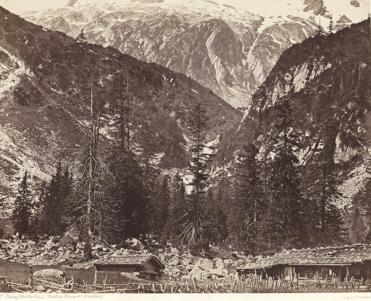 Chalet de Handeck, Valle di Hasli, Canton Berna, Svizzera da Louis Auguste Bisson and Auguste Rosalie Bisson