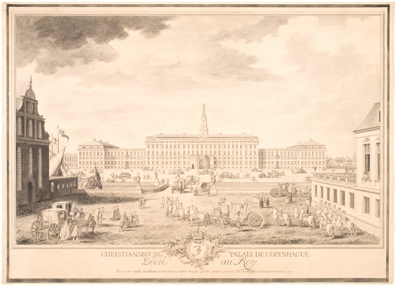 Palazzo di Christiansborg, Copenaghen da Louis Auguste Le Clerc