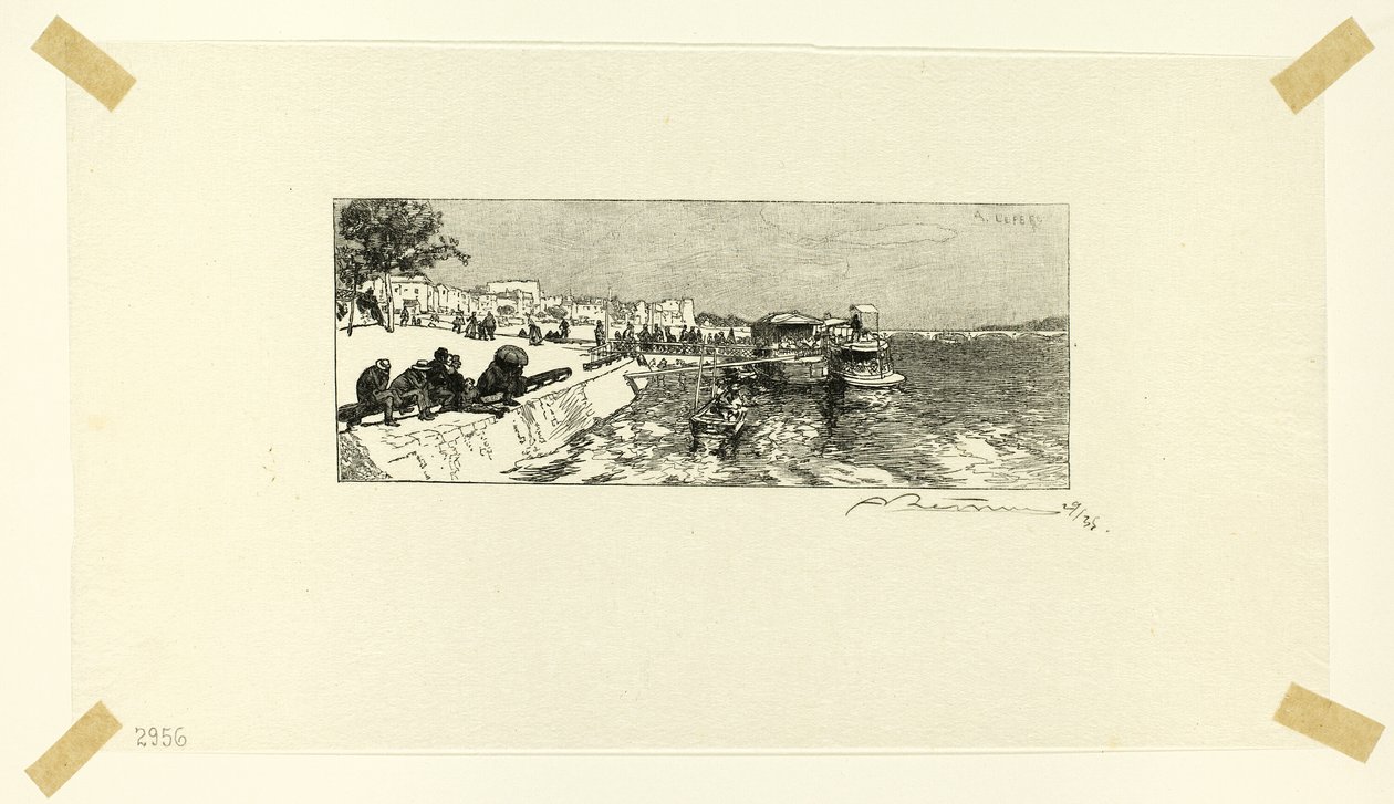 Il molo di Bercy, seconda lastra da Le Long de la Seine et des Boulevards da Louis Auguste Lepère