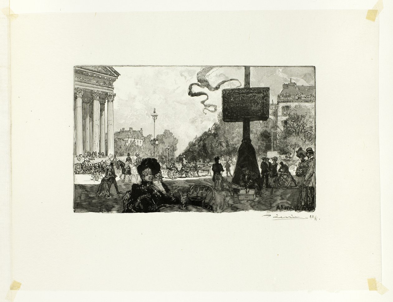 Angolo della Rue Royale, tavola sedici da Le Long de la Seine et des Boulevards da Louis Auguste Lepère