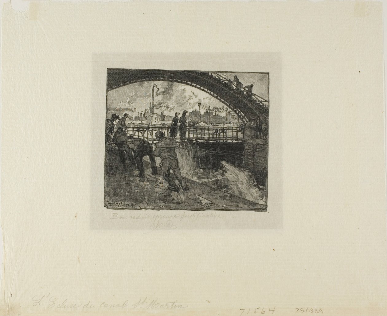 Chiusa del Canal Saint-Martin da Louis Auguste Lepère