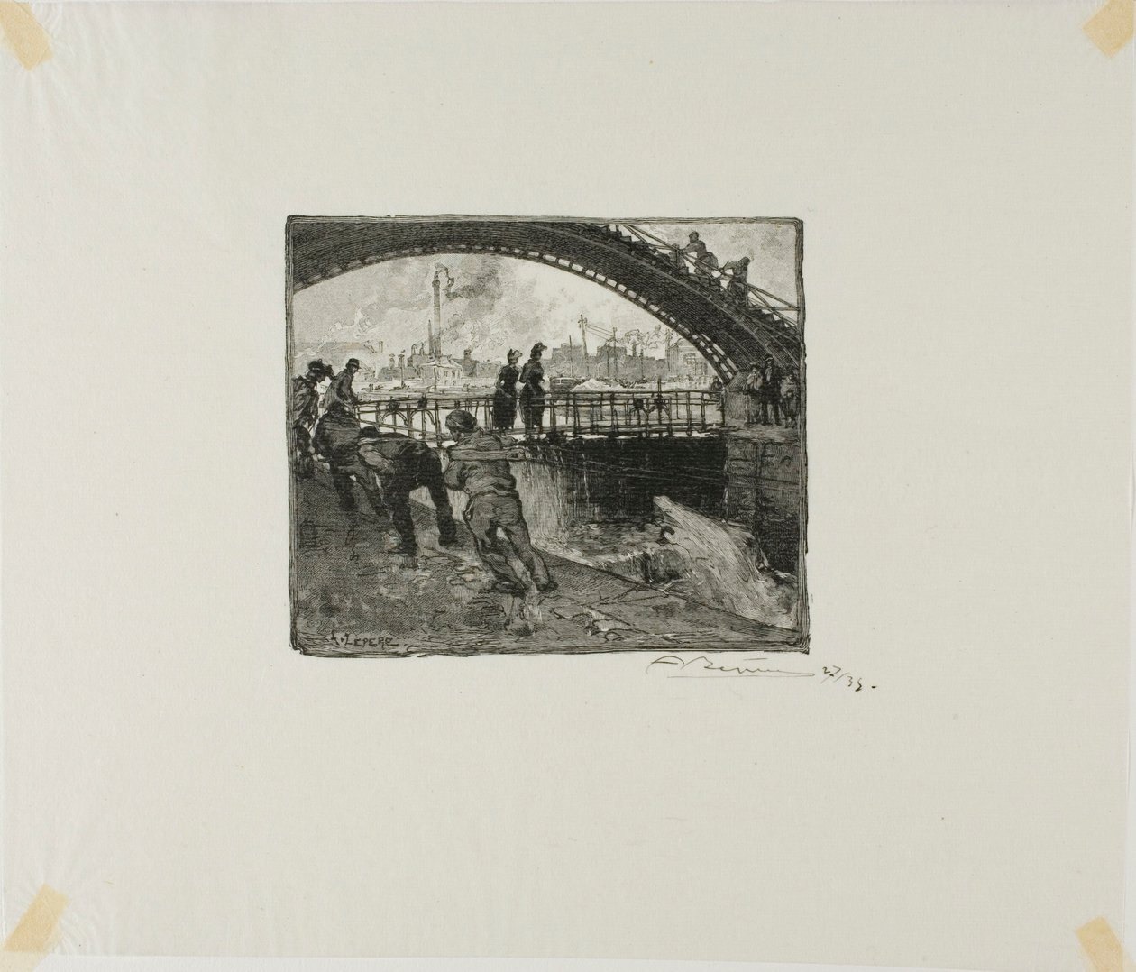 Chiusa del Canal Saint-Martin da Louis Auguste Lepère
