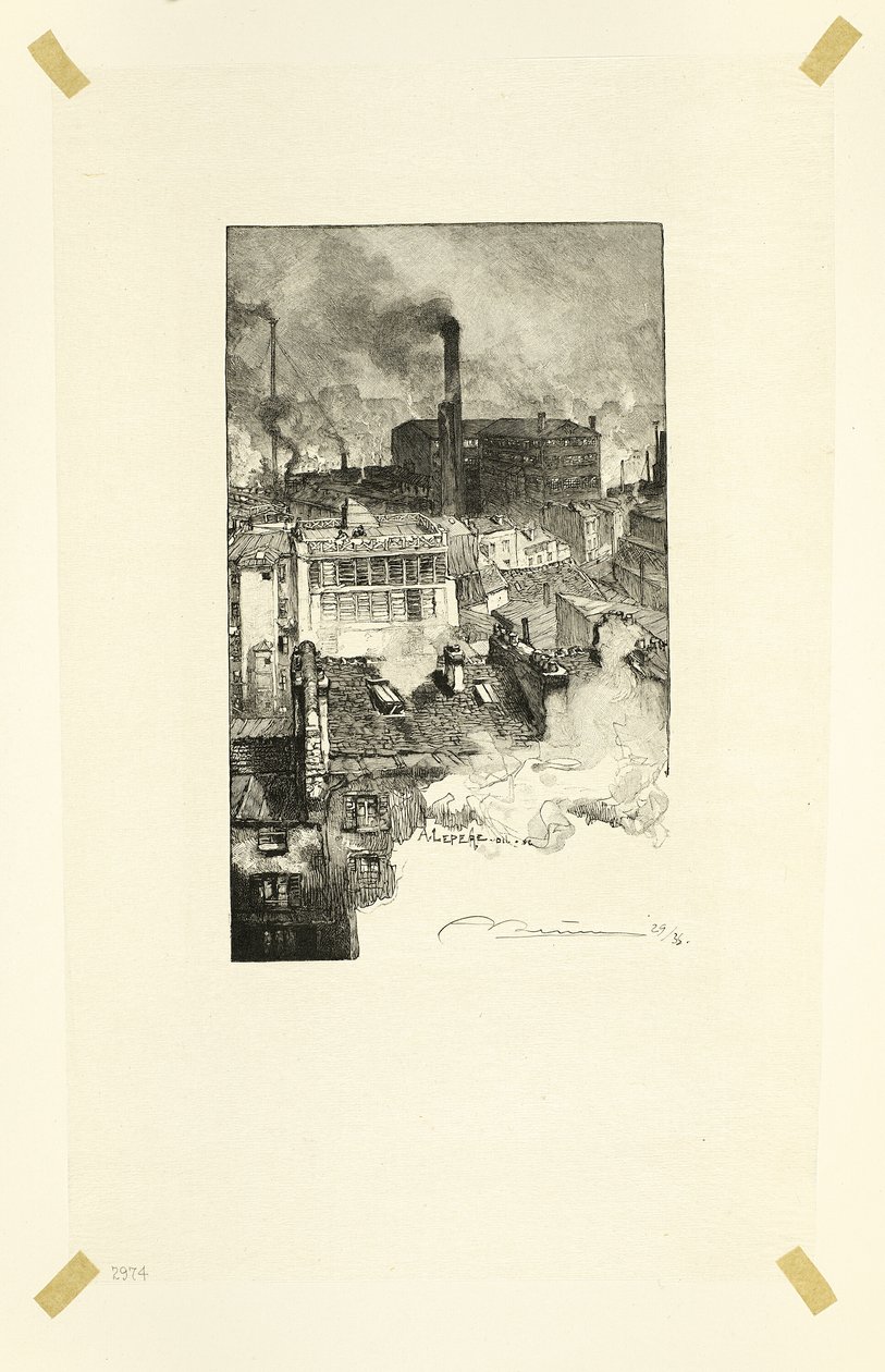 Quartier des Gobelins, lastra 20 da Le Long de la Seine et des Boulevards da Louis Auguste Lepère