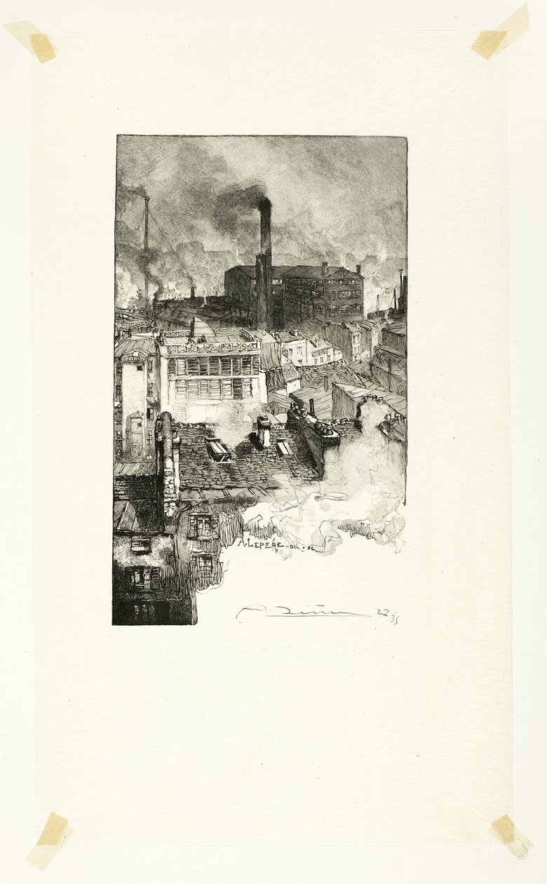 Quartier des Gobelins, lastra 20 da Le Long de la Seine et des Boulevards da Louis Auguste Lepère