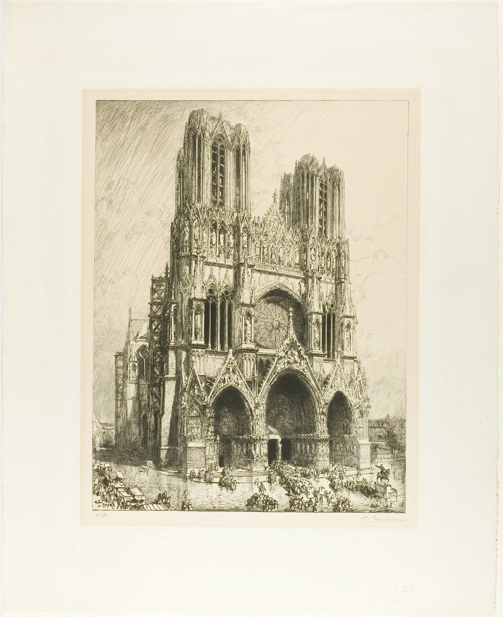 Cattedrale di Reims da Louis Auguste Lepère