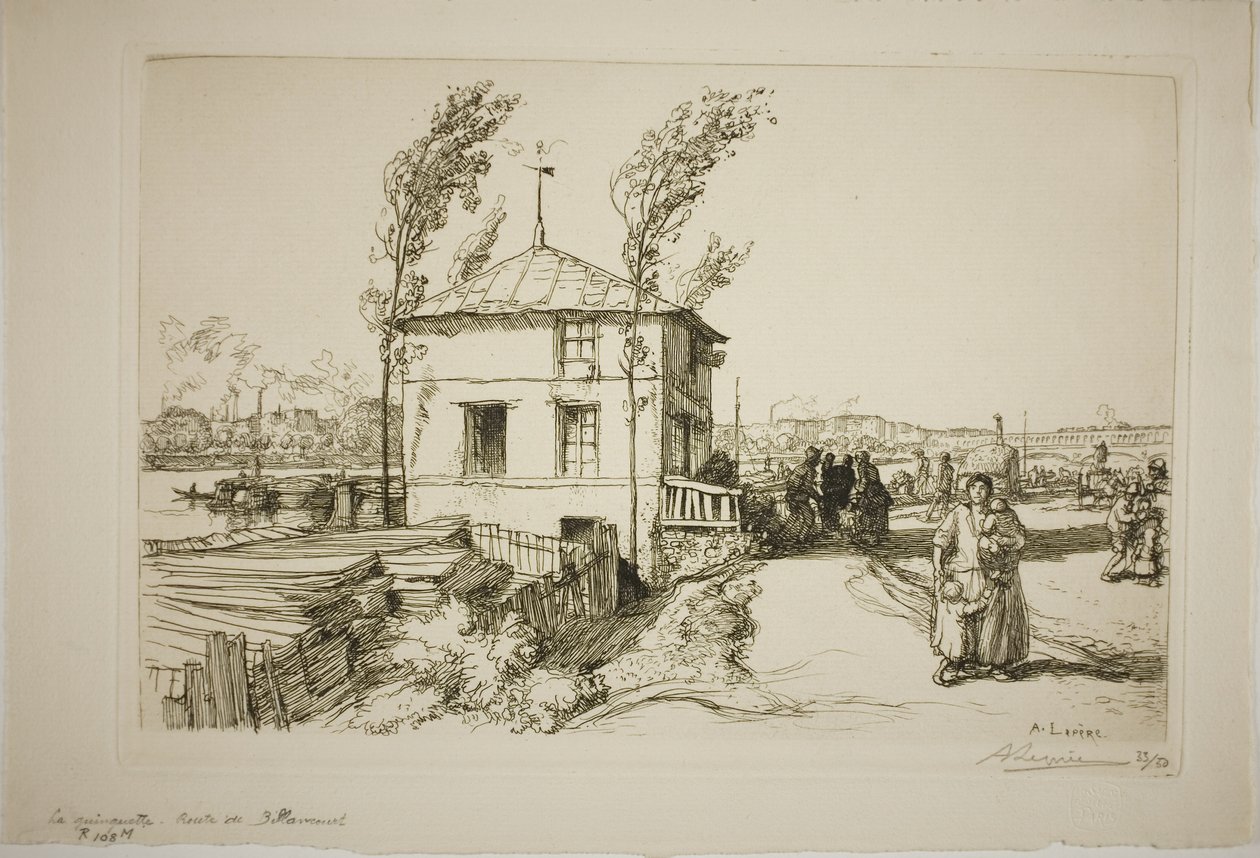 Taverna sulla strada per Billancourt da Louis Auguste Lepère