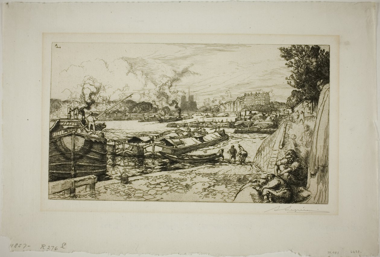 La Senna alla foce del Canal Saint-Martin da Louis Auguste Lepère