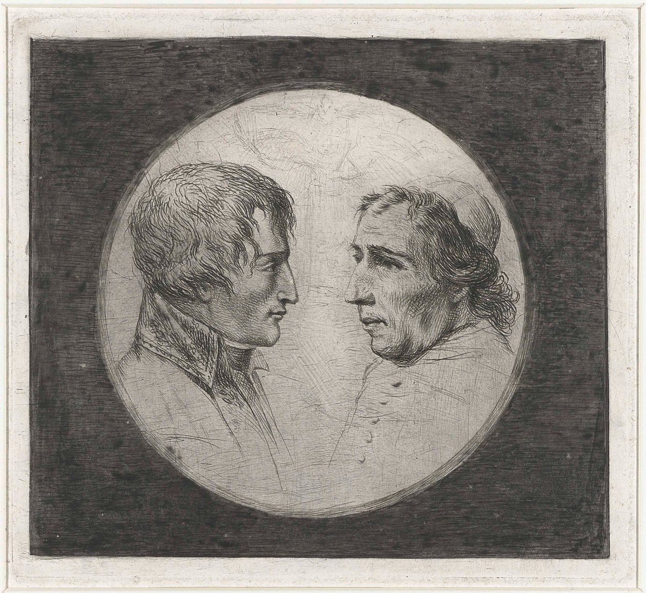 Coclers, L B, Doppio ritratto di Napoleone e Papa Pio VII (ca1805, Rijksmuseum) da Louis Bernard Coclers