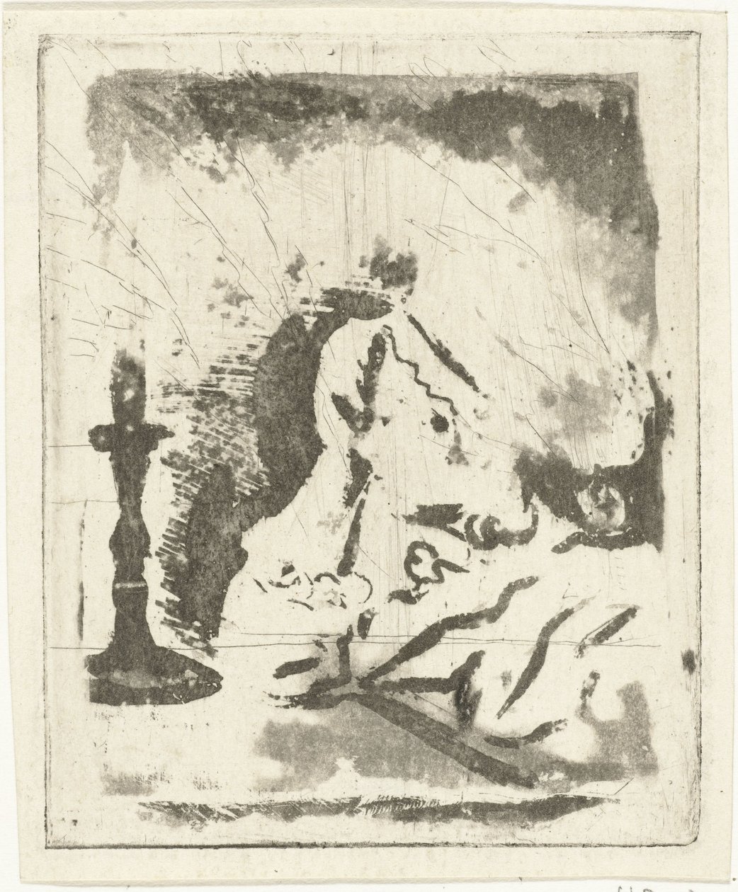 Foglio di studio con candelabro da Louis Bernard Coclers
