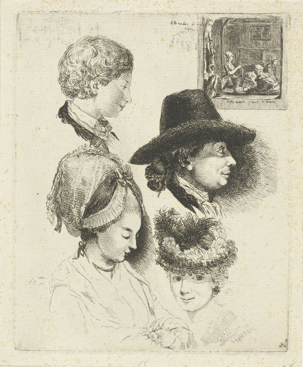 Studio di ritratti di Louis Bernard Coclers e la sua famiglia da Louis Bernard Coclers