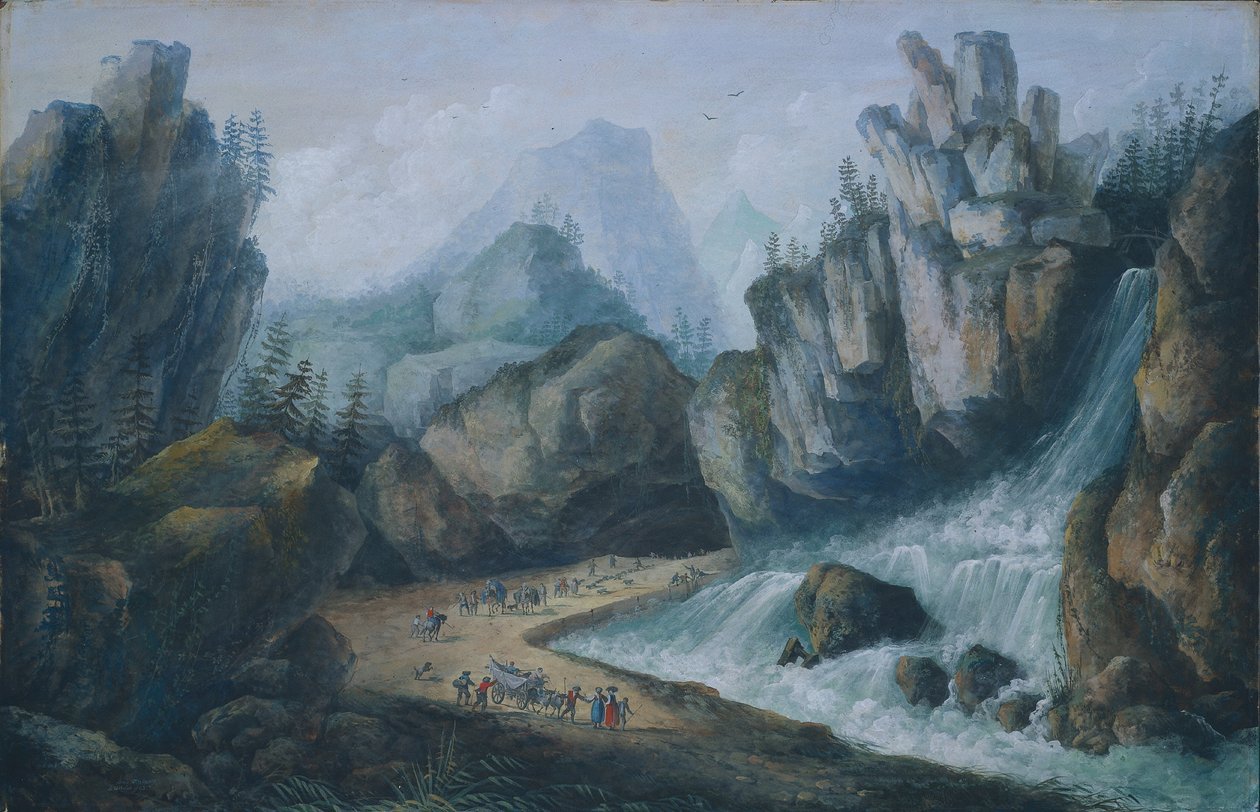 Torrente e cascata nelle Alpi da Louis Bélanger