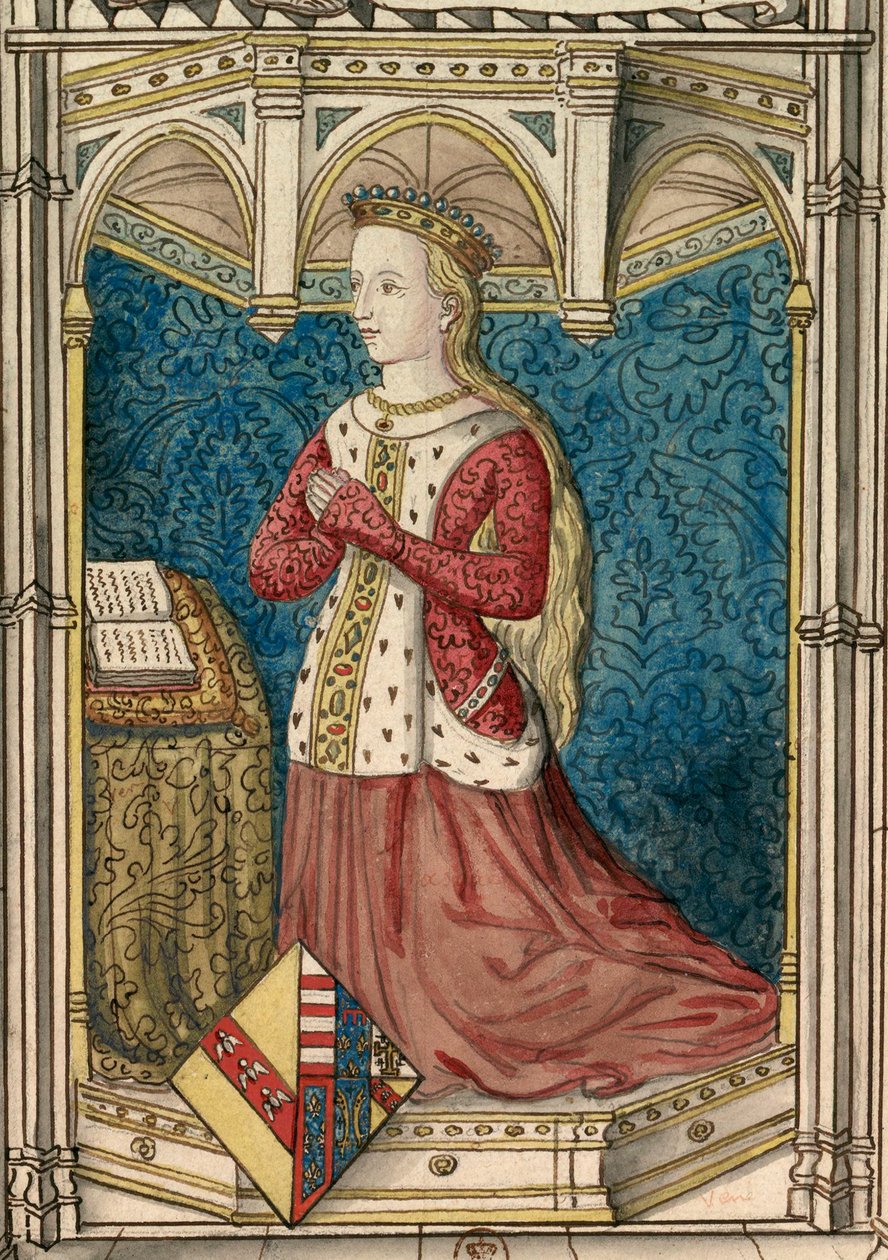 Disegno della vetrata di Yolande d