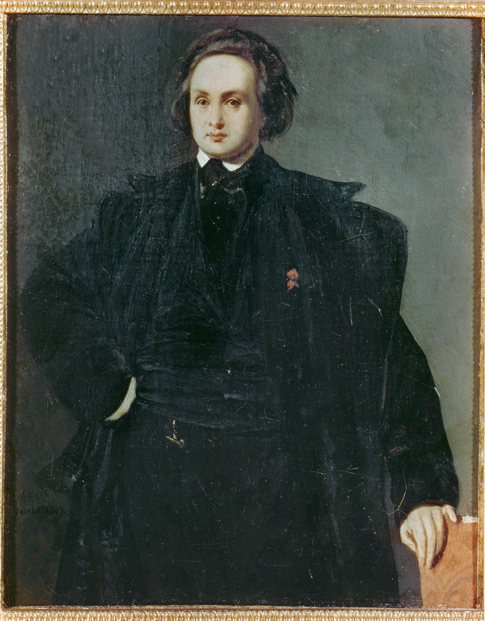 Il poeta Victor Hugo da giovane... (dipinto su tela) da Louis Boulanger