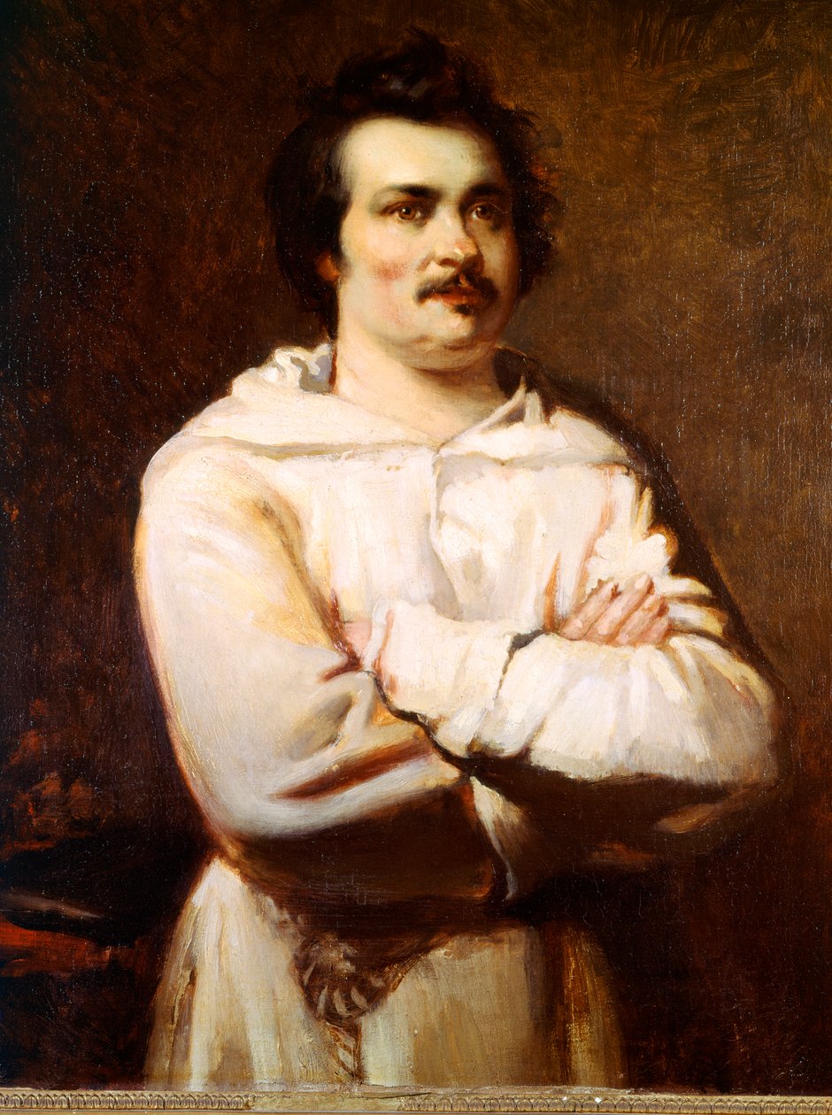 Ritratto di Honore de Balzac (1799-1850) XIX secolo (dipinto) da Louis Boulanger