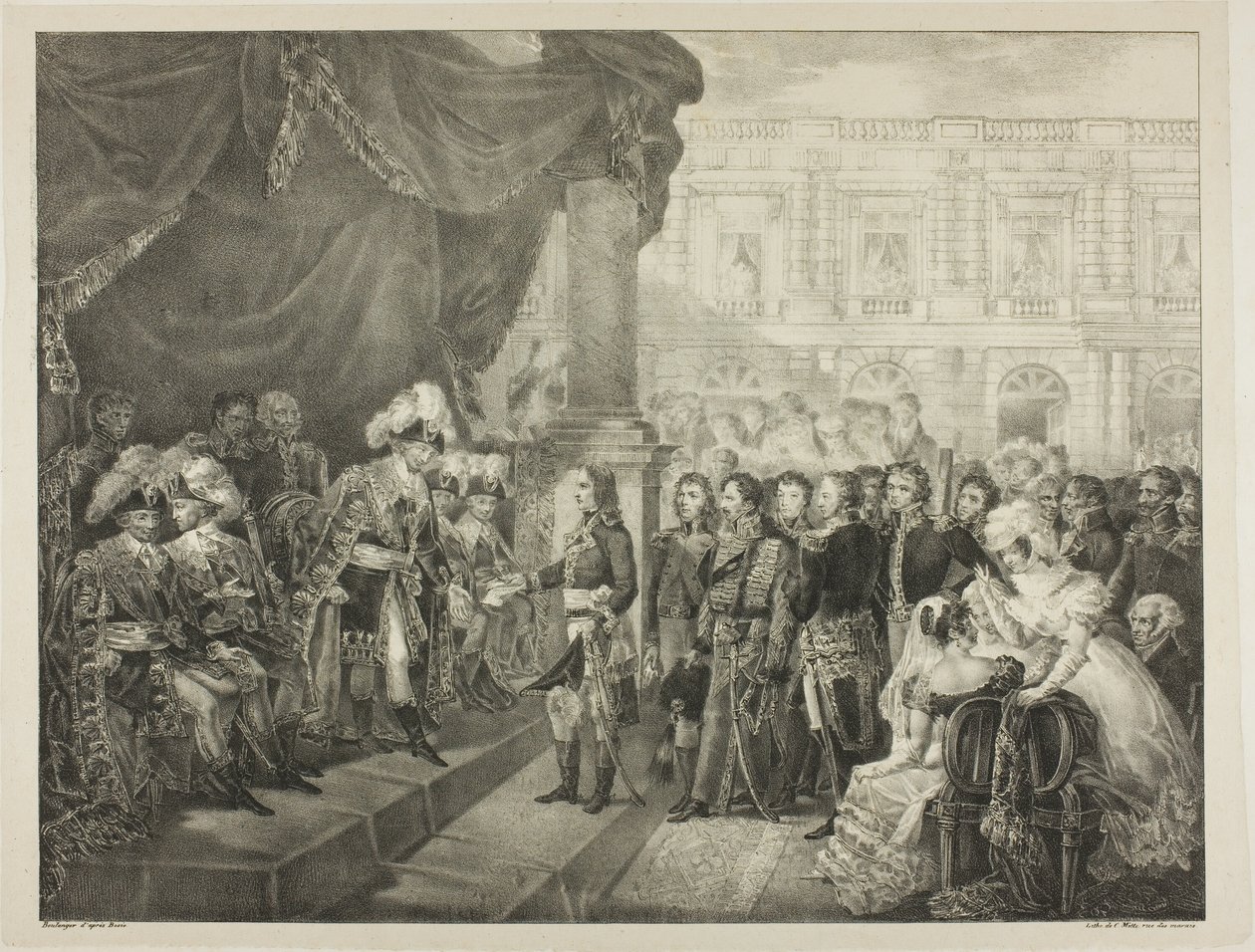 Ricevimento dal Direttorio, tavola 29 da La vita politica e militare di Napoleone da Louis Boulanger