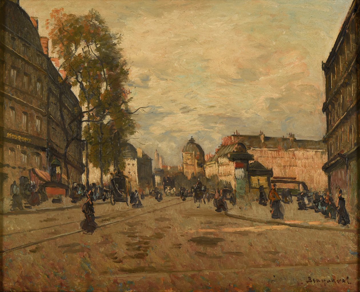 Piazza Saint-Michel a Parigi da Louis Braquaval