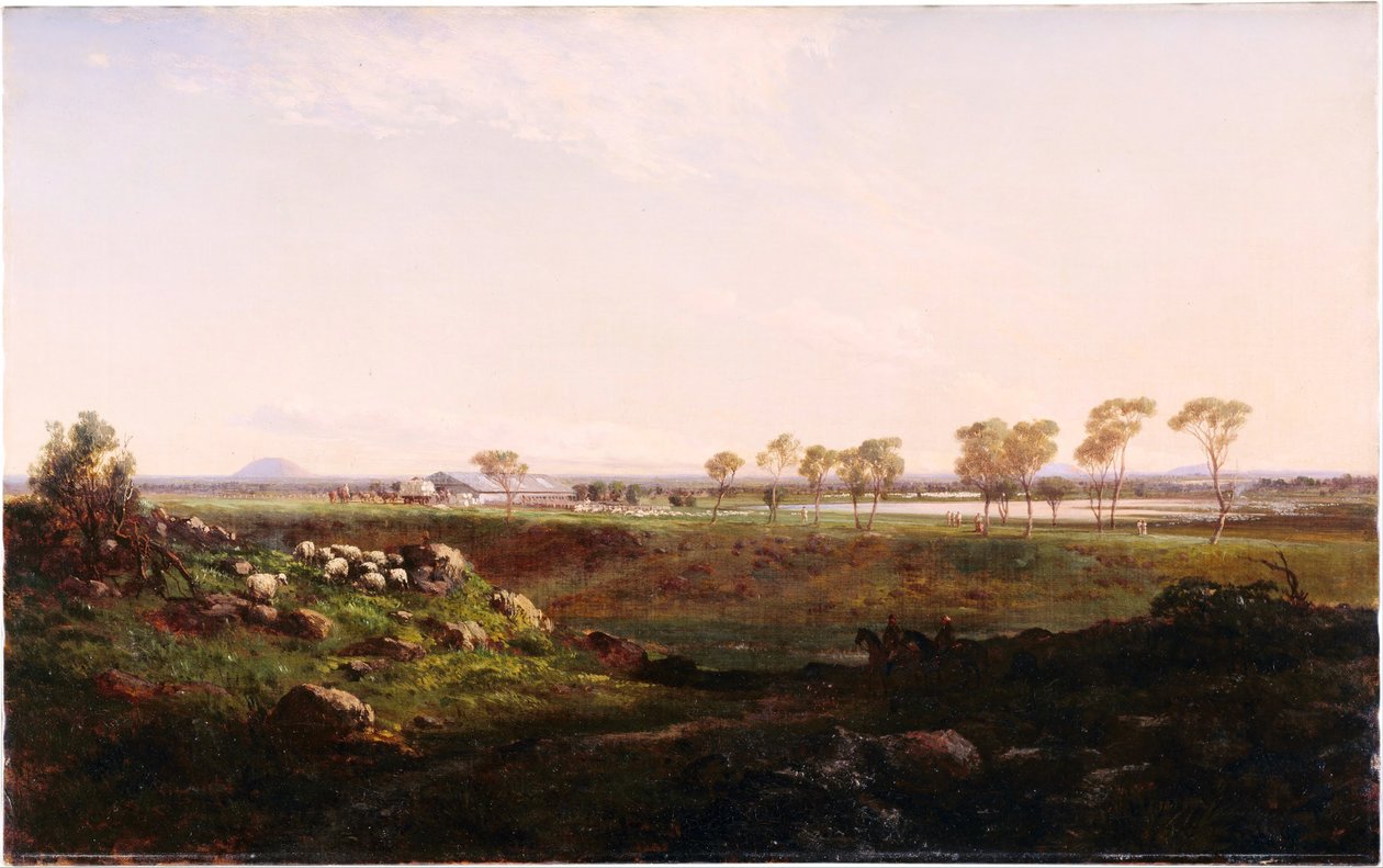 Shearing shed di Mount Fyans vicino a Camperdown da Louis Buvelot
