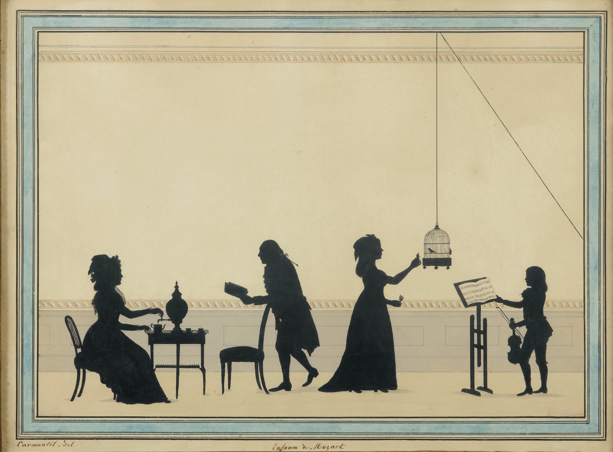 Famiglia Mozart, c. 1763 da Louis Carrogis dit Carmontelle