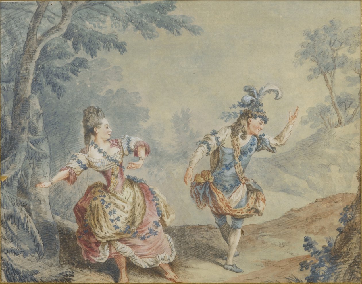 Marie Allard e Jean Dauberval nell