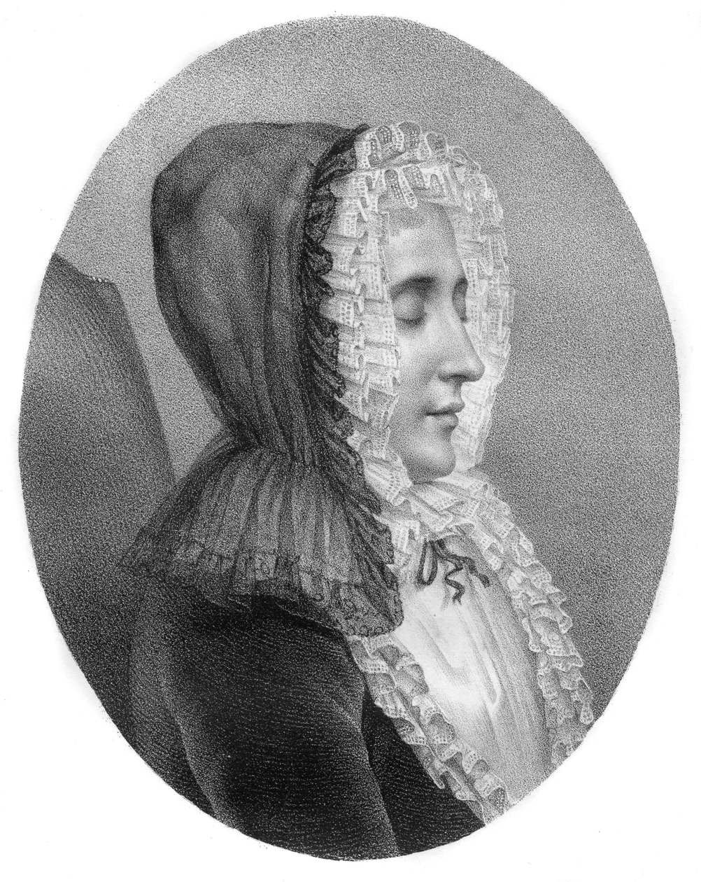 Madame du Deffand - Marie de Vichy-Chamrond (o Champrond), Marchesa du Deffand - 1697-1780 - incisione di Carmontelle da Louis Carrogis (after) Carmontelle