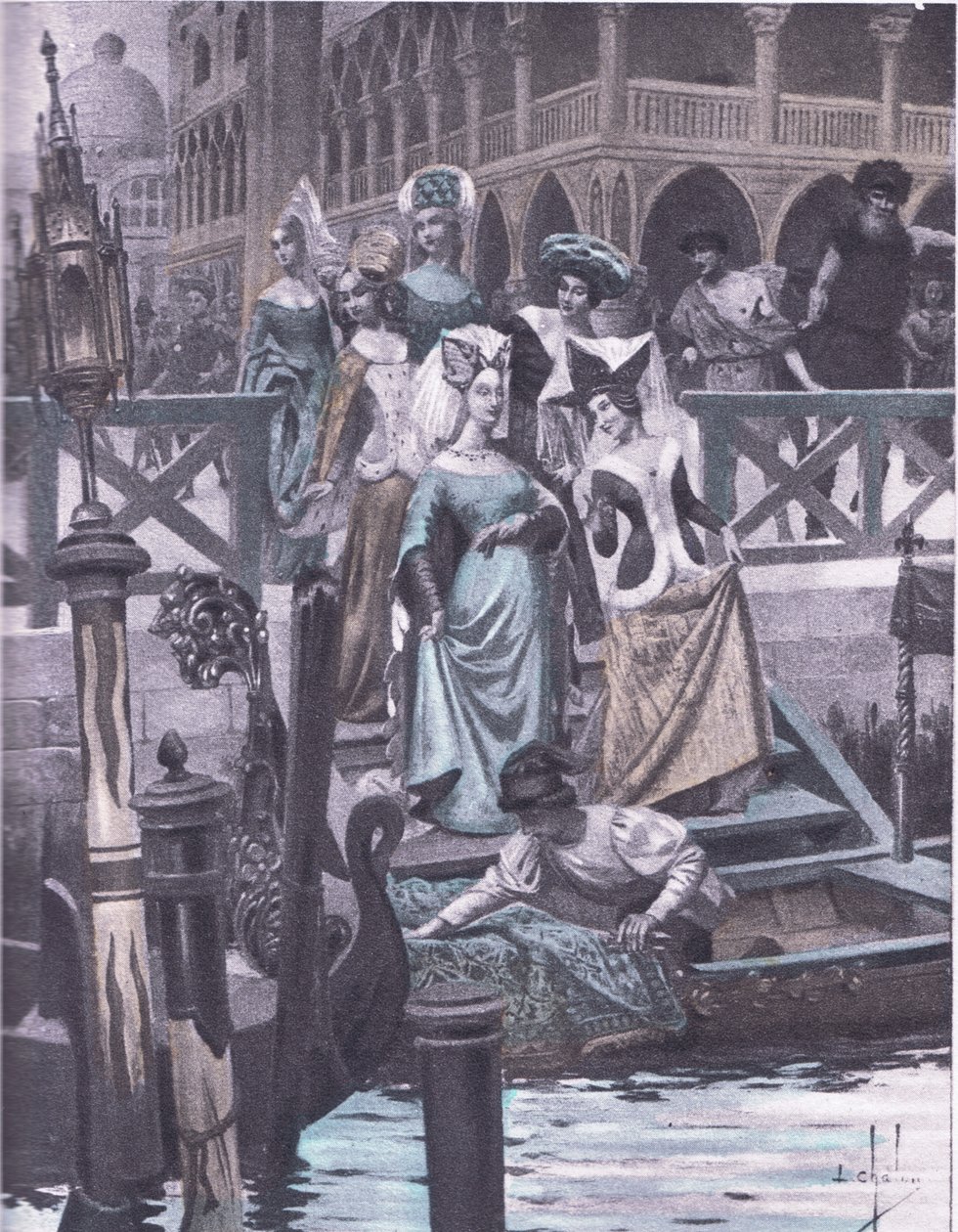 Oche verdi, illustrazione dal Decameron di Boccaccio pubblicata dalla Navarre Society anni 