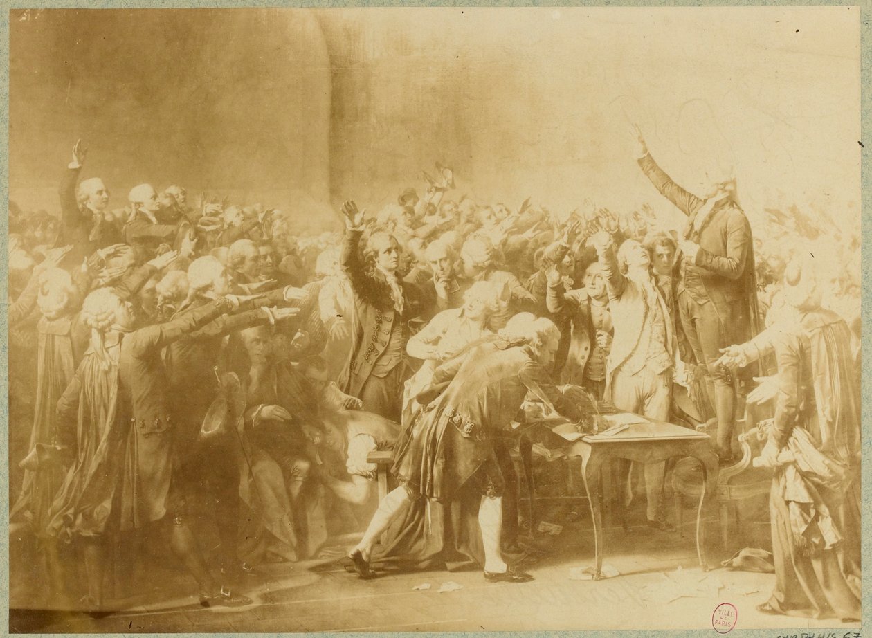 Il giuramento della Pallacorda, 20 giugno 1789 da Louis Charles Auguste (after) Couder