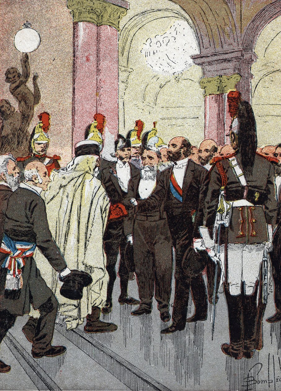 Banchetto dei sindaci di Francia (18 agosto 1889 al municipio di Parigi, invitati per celebrare la Grande Esposizione) da Louis Charles Bombled