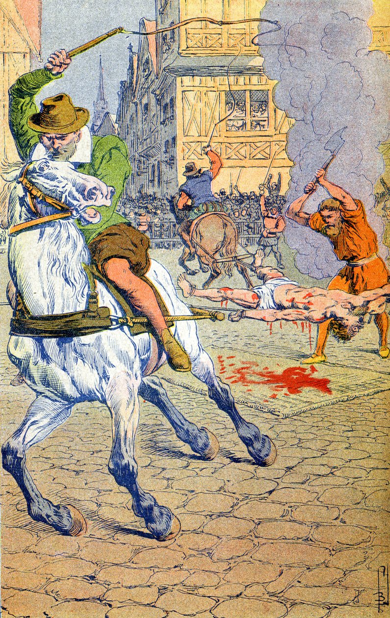 Esecuzione di François Ravaillac da Louis Charles Bombled