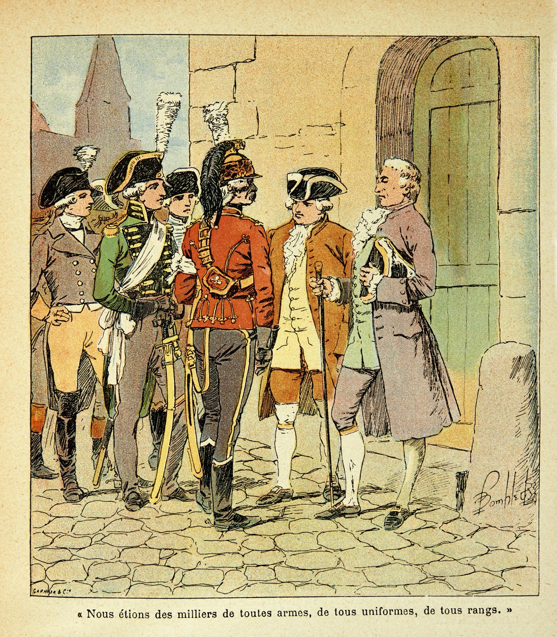 Emigranti a Coblenza durante la Rivoluzione, Collezione Privata da Louis Charles Bombled