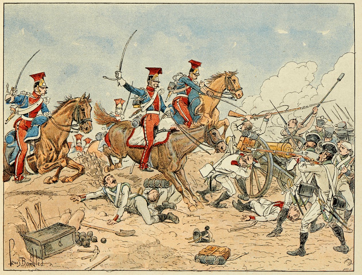 Illustrazione tratta dal libro Gli eroi del secolo, racconti aneddotici di Dick de Lonlay e illustrati da Louis Bombled da Louis Charles Bombled