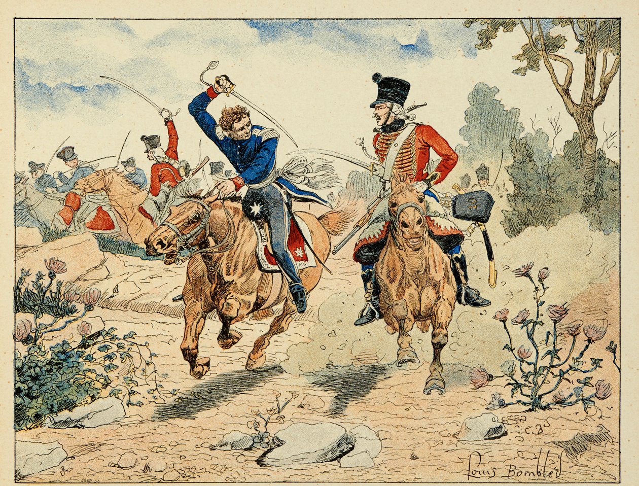 Illustrazione tratta dal libro Gli eroi del secolo, racconti aneddotici di Dick de Lonlay e illustrati da Louis Bombled (1862-1927) da Louis Charles Bombled