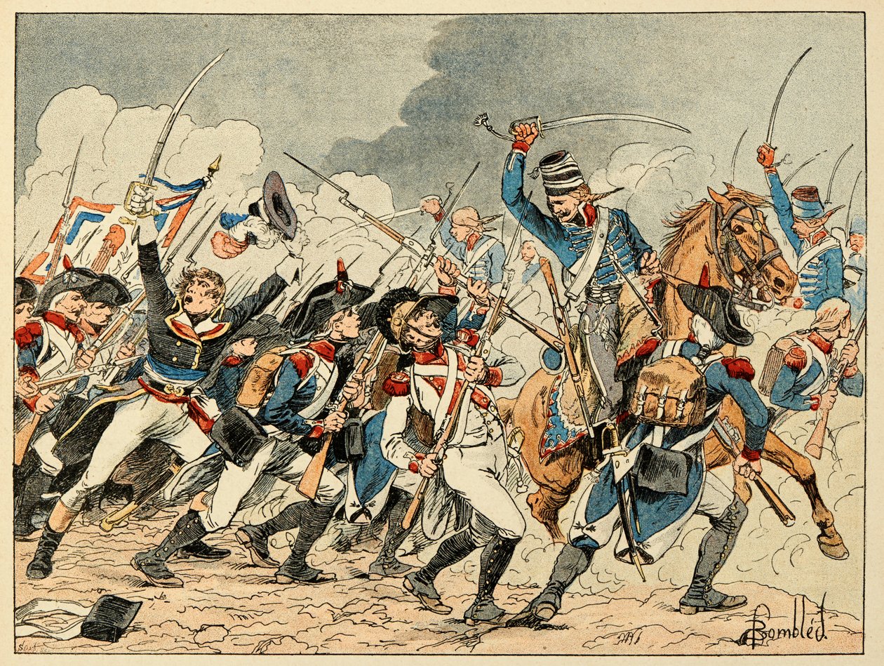 Illustrazione tratta dal libro "Gli Eroi del Secolo", racconti aneddotici di Dick de Lonlay e illustrata da Louis Bombled (1862-1927) da Louis Charles Bombled