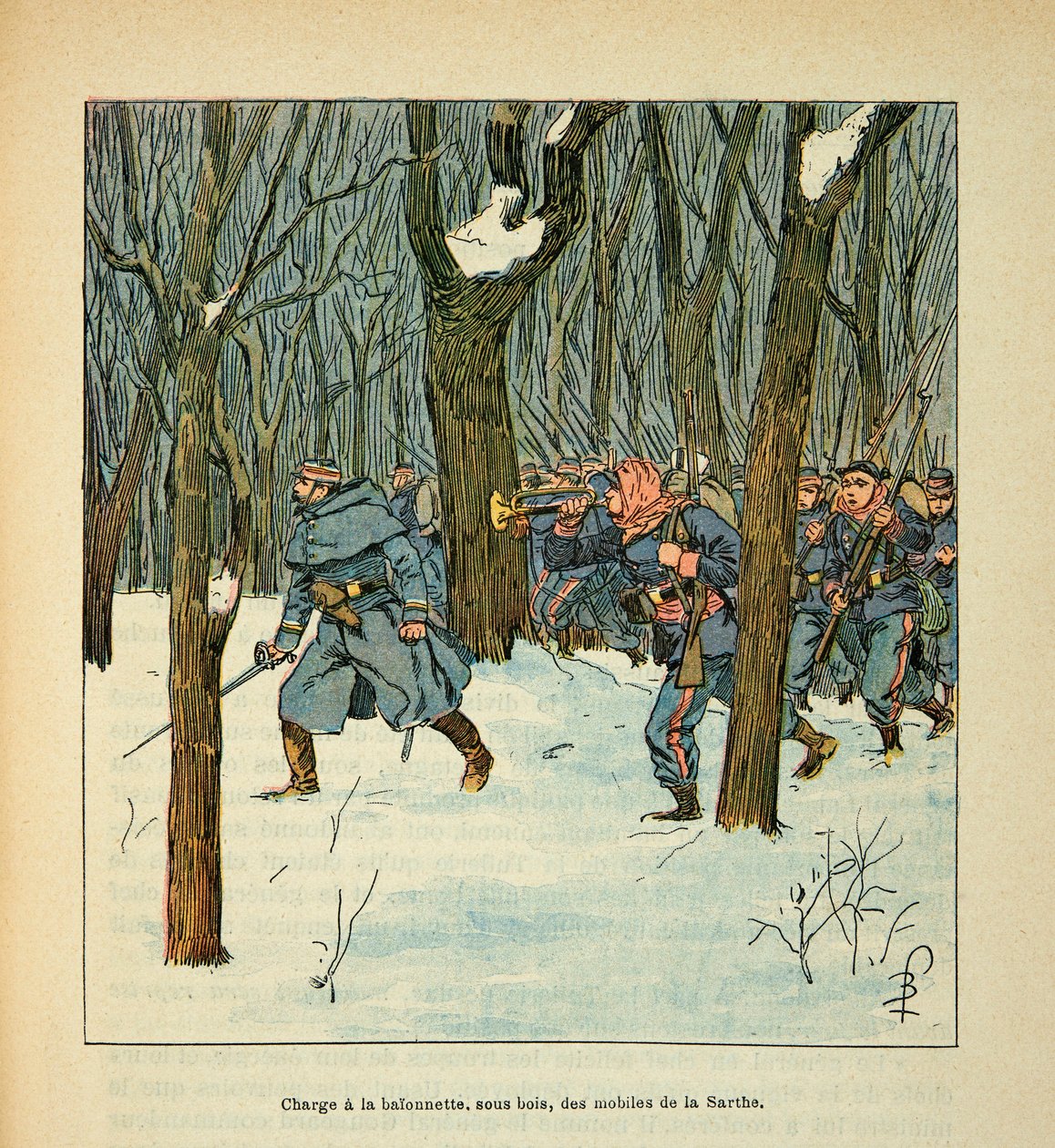 Battaglia di Le Mans in gennaio 1871, caricamento dei telefoni mobili della Sarthe, Collezione privata da Louis Charles Bombled