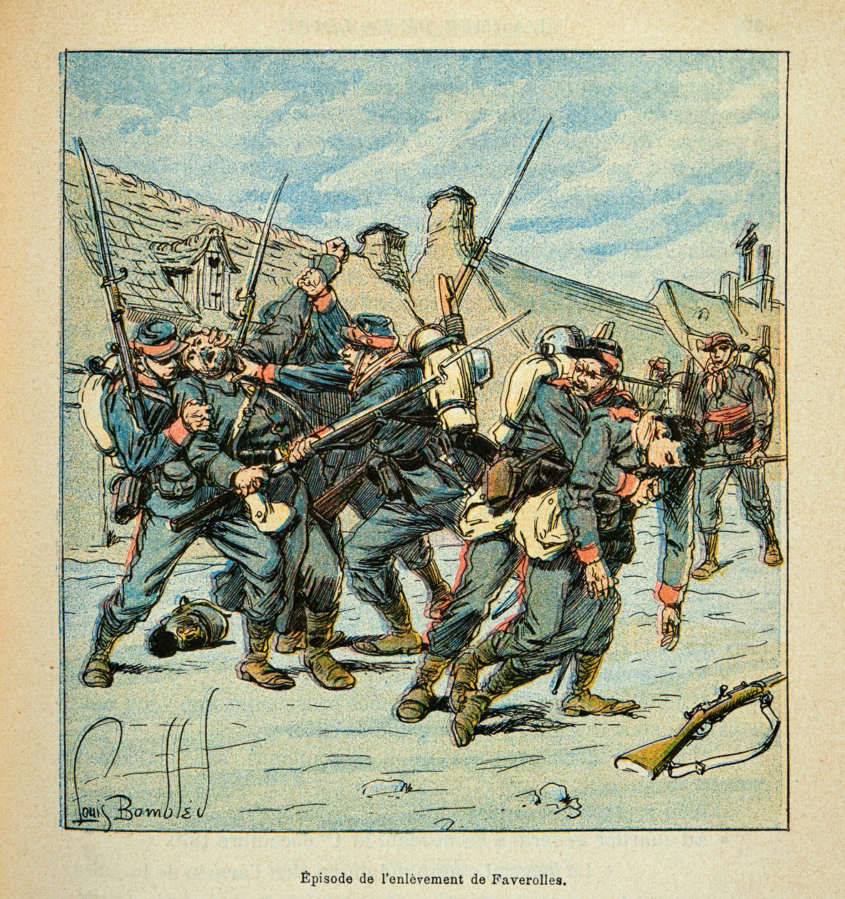Combattimento tra prussiani e francesi nel 1870, Collezione privata da Louis Charles Bombled