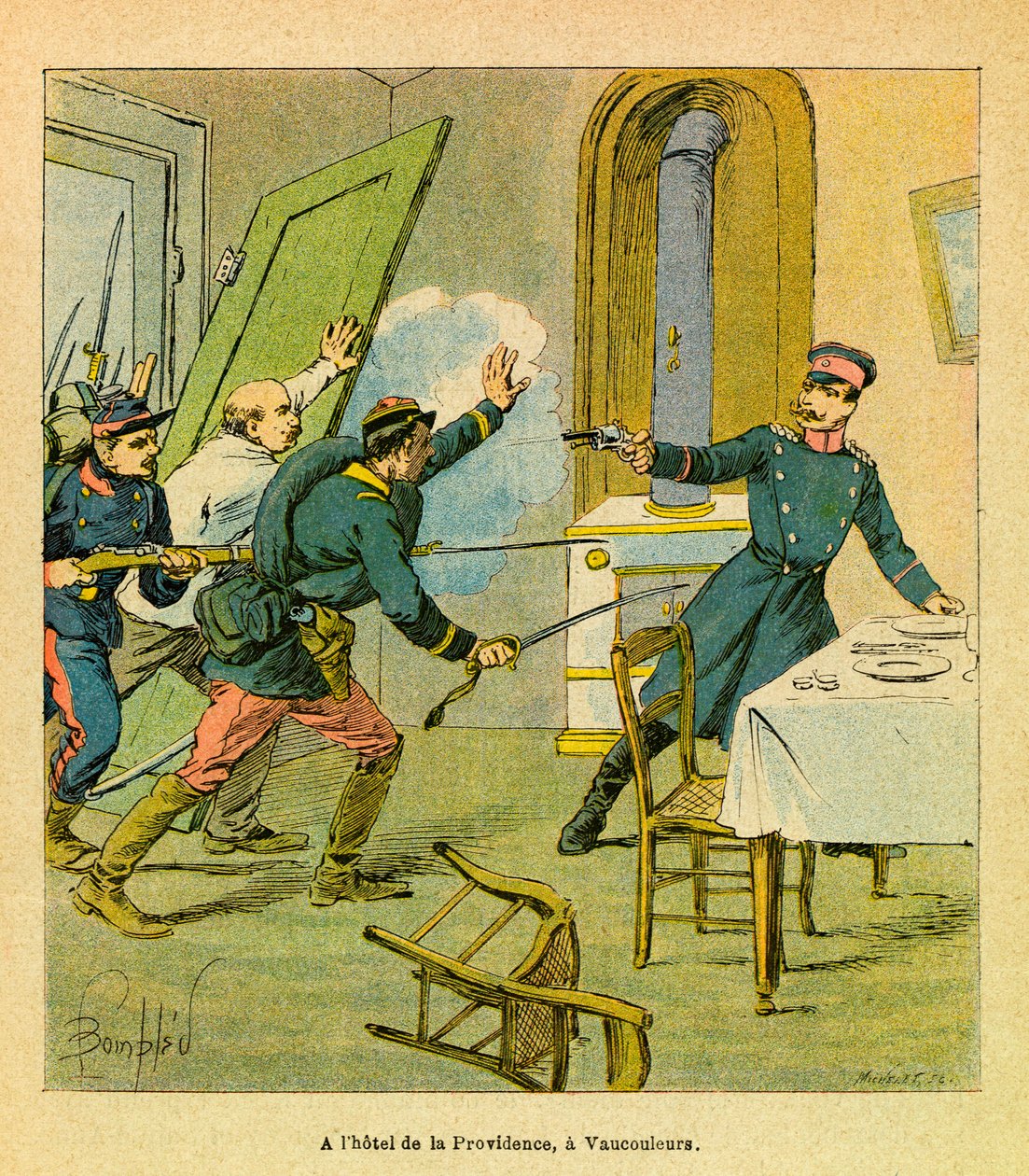 Un ufficiale prussiano fatto prigioniero dai francesi a Vaucouleurs da Louis Charles Bombled