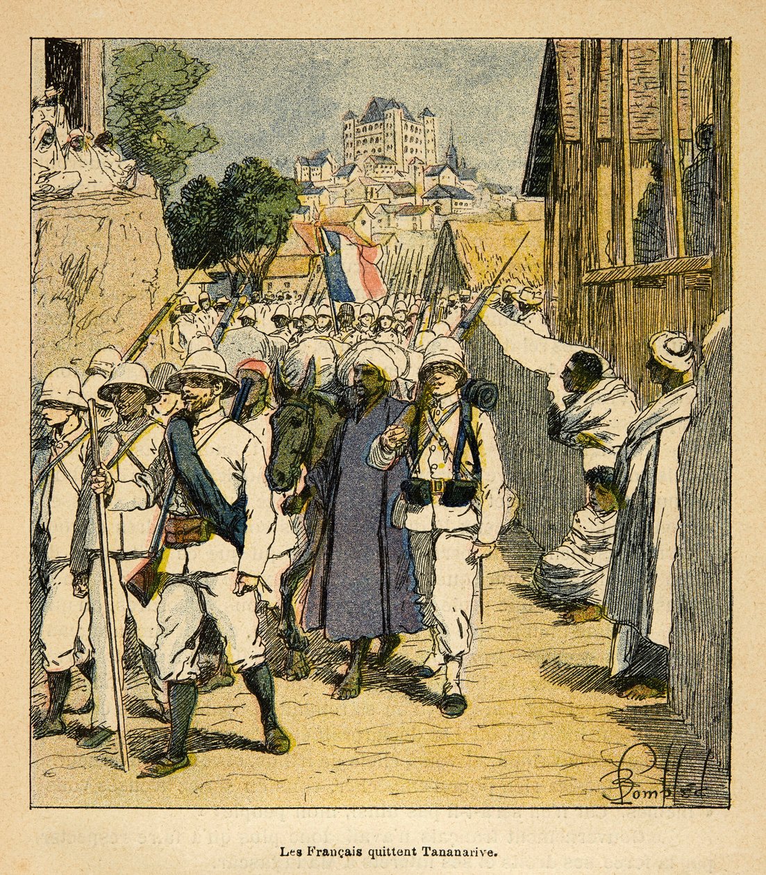 La guerra in Madagascar-Storia aneddotica delle spedizioni francesi del 1885-1895 di Henri Galli detto Galllichet (1854-1922), illustrato da Louis Bombled (1862-1927): L