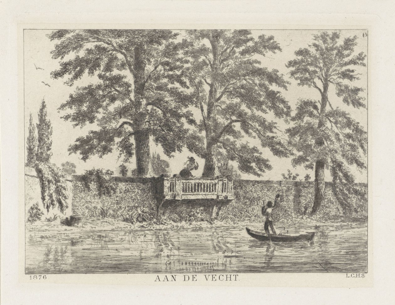 Conversazione sopra il muro del giardino (Alla Vecht) da Louis Charles Hora Siccama