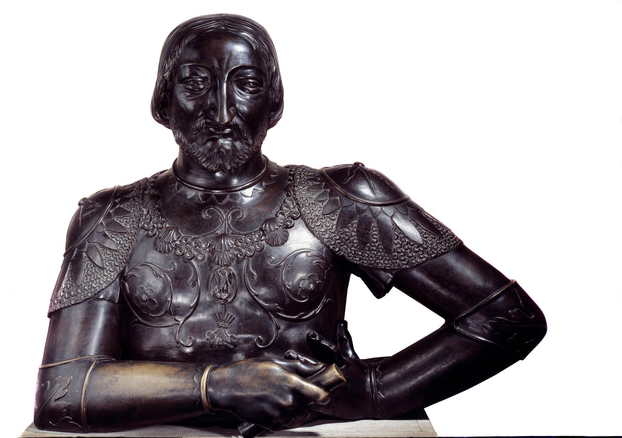 Busto del re di Francia Francesco I in bronzo da Louis Claude Vassé