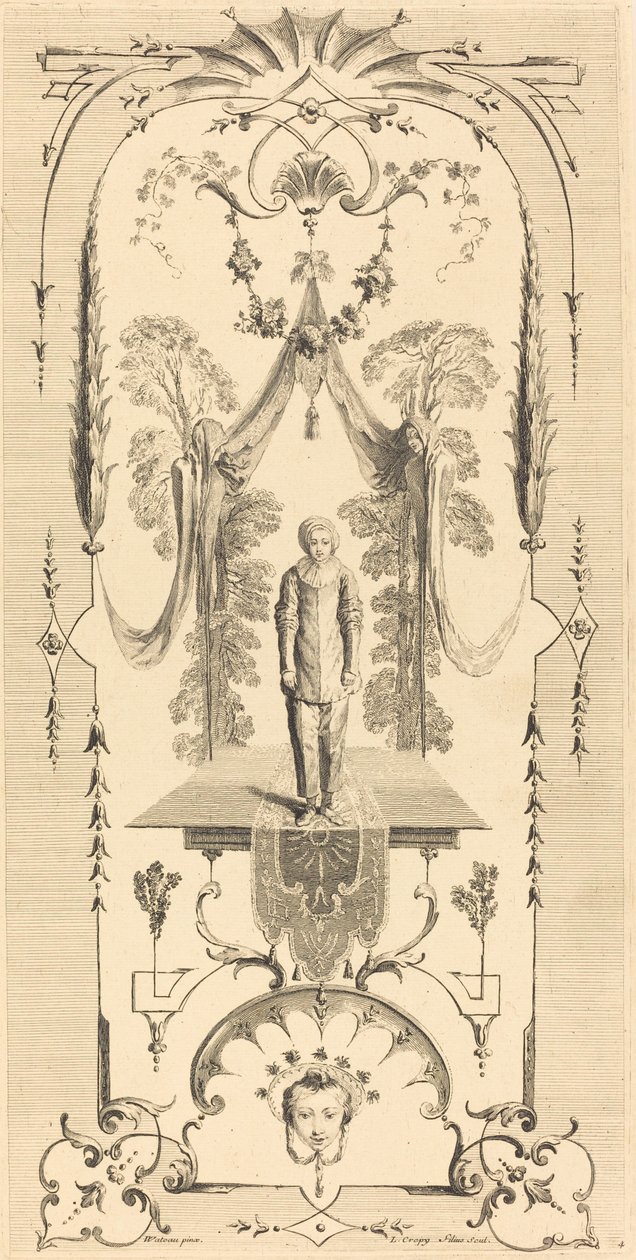 Gilles da Louis Crépy after Antoine Watteau