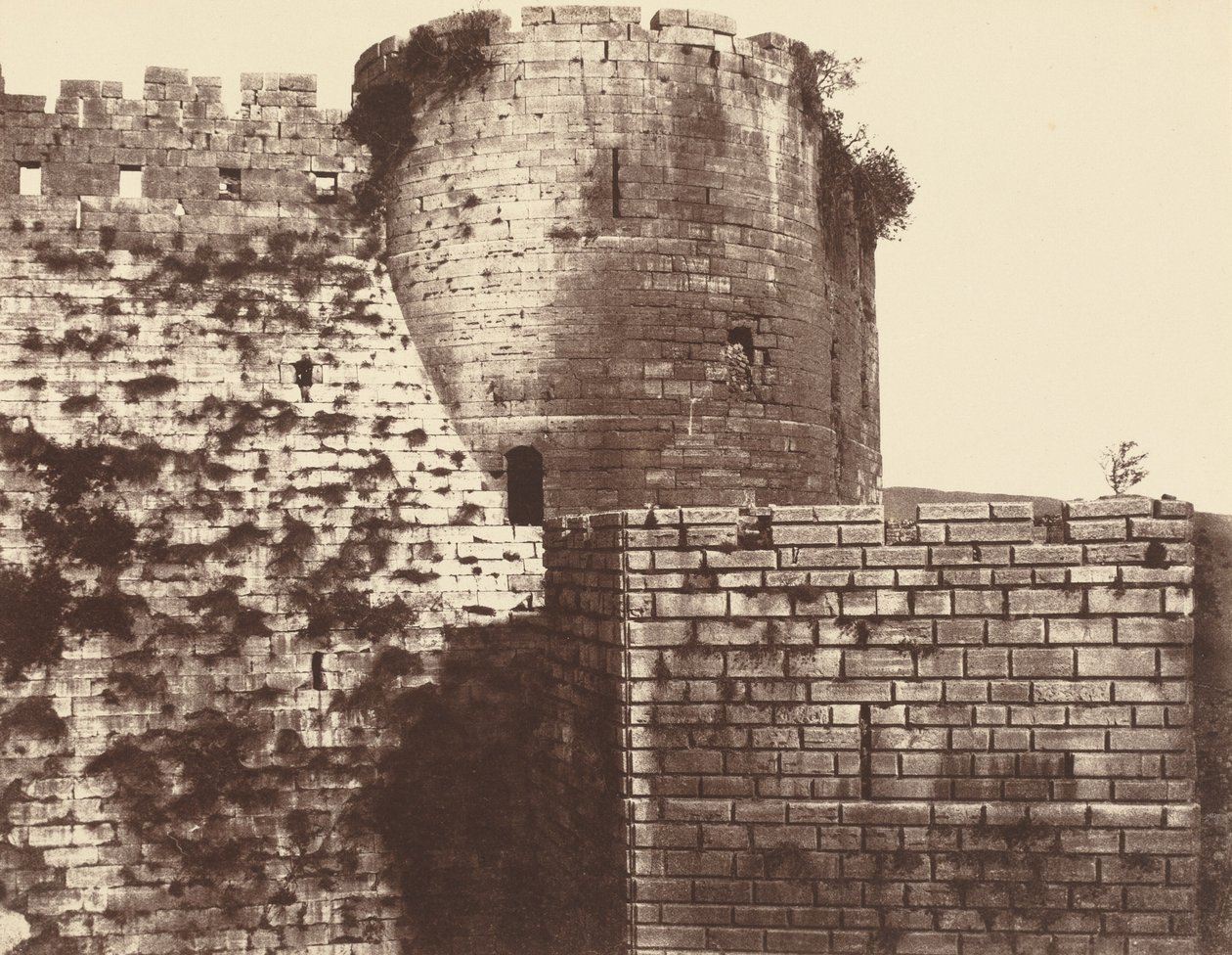 Kalaat-El Hosn, secondo recinto, esterno, mezzogiorno, 1859/1860 (foto) da Louis de Clercq