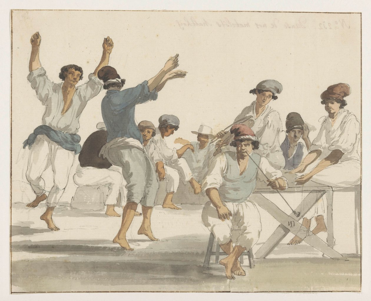 Ballo di marinai maltesi da Louis Ducros