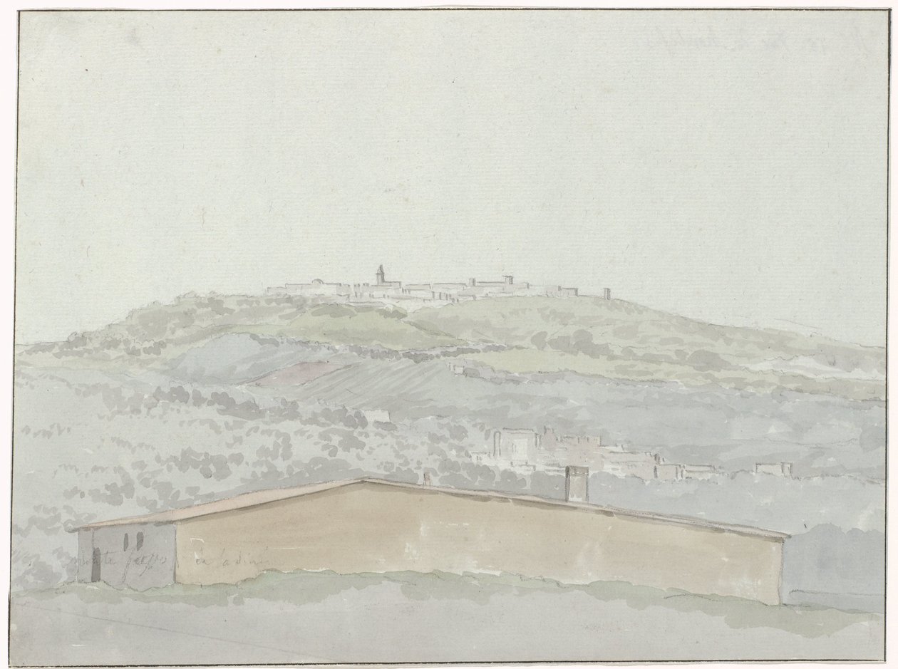 Veduta di Montefusco (Voyage en Italie, en Sicile et à Malte - 1778) da Louis Ducros