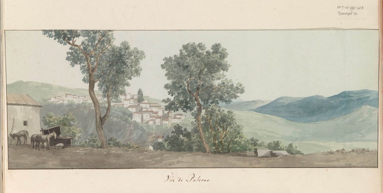 Veduta di Paternò da Louis Ducros