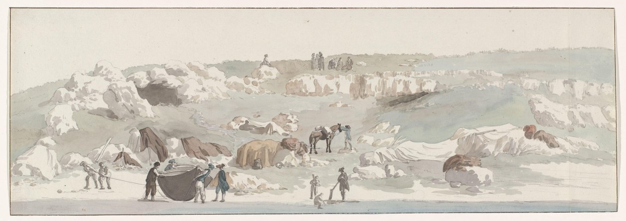 Veduta del piccolo porto di Luogo Vivo sulla rotta di navigazione San Vito (Voyage en Italie, en Sicile et à Malte - 1778) da Louis Ducros