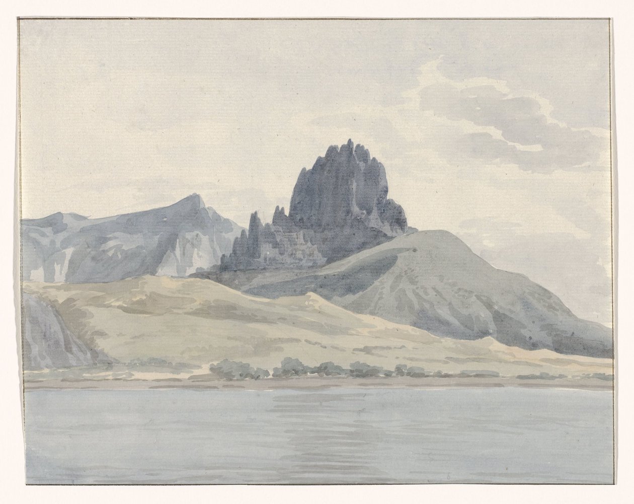 Vista sulla costa di Pentidatilo oltre Capo Spartivento (Voyage en Italie, en Sicile et à Malte - 1778) da Louis Ducros