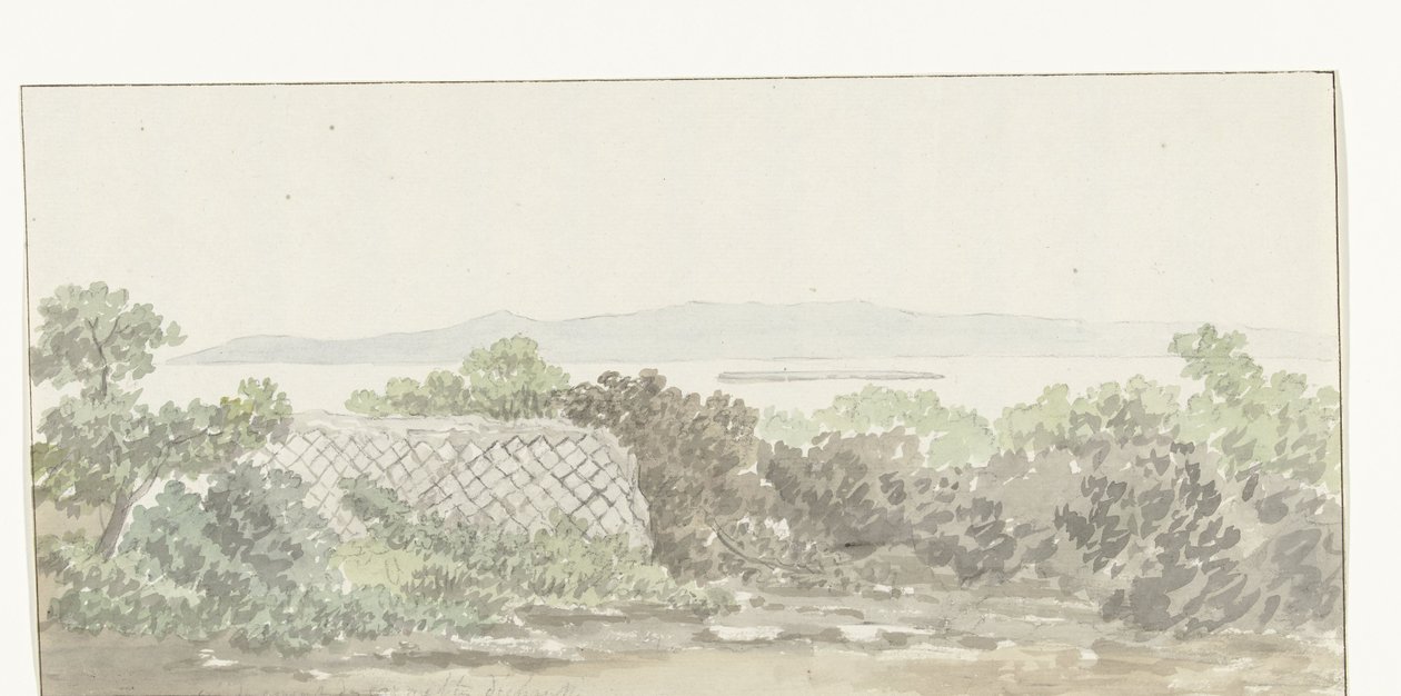 Vista delle rovine del teatro di Brindisi (Voyage en Italie, en Sicile et à Malte - 1778) da Louis Ducros