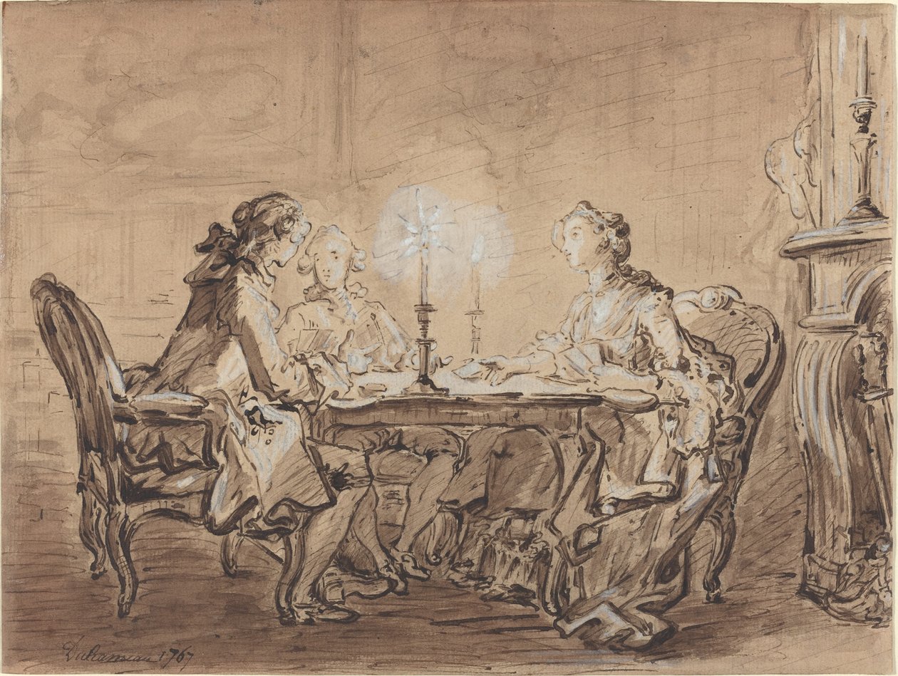 Una partita a carte da Louis Durameau