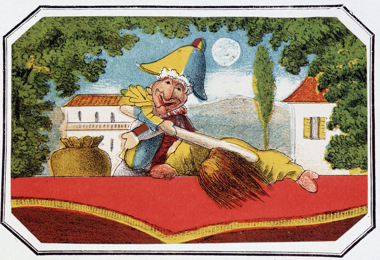 Les deux amis - Litografia, estratto da Theatre des marionnettes du jardin des Tuileries, testo e disegno di Louis Edmond Duranty (1833-1880), Parigi da Louis Edmond Duranty